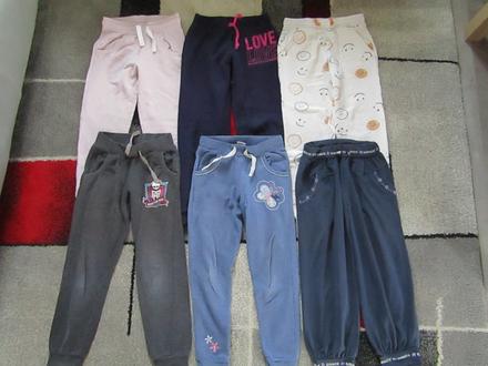 6 x tepláky pro holku zn.f & f aj. vel.122/128, f&f,122