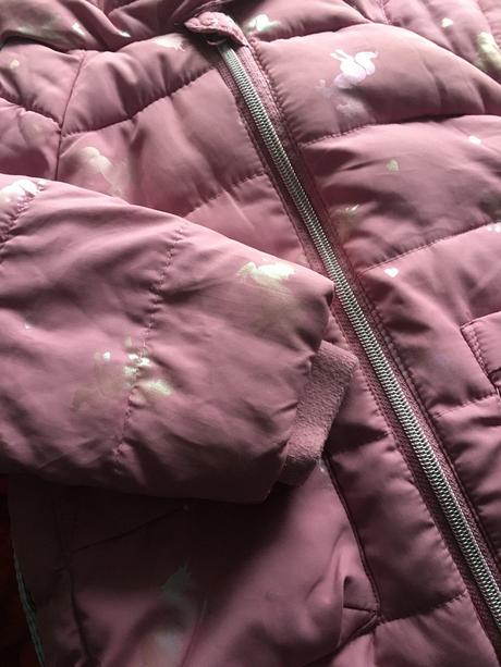 Vel. 92 starorůžová podzimní - zimní bunda s jedno, 92