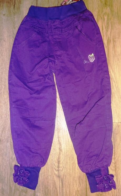Fialové kalhoty vel 128, 128