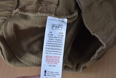 Kalhoty vel. 9 - 12 m, f&f,80