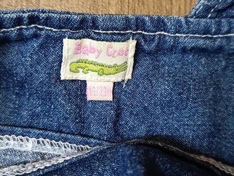 2x dívčí džínové sukně s laclem,vel.80/86 a 104, 80