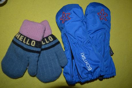 2x rukavice palčáky v.86-98, 86 / 92 / 98