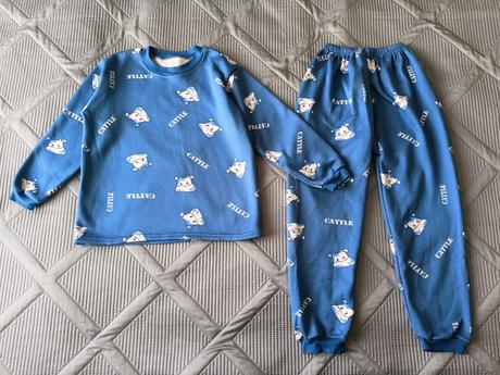 Tepla souprava modrá, 128/134, 128