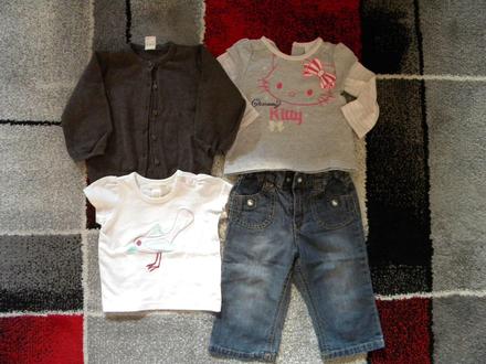 Setík oblečení zn.h & m s hello kitty vel.74/80, 68–80