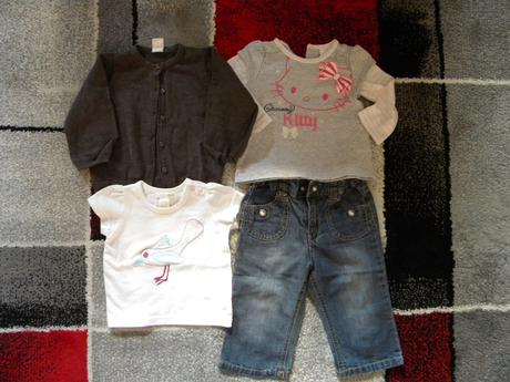 Setík oblečení zn.h & m s hello kitty vel.74/80, 68–80