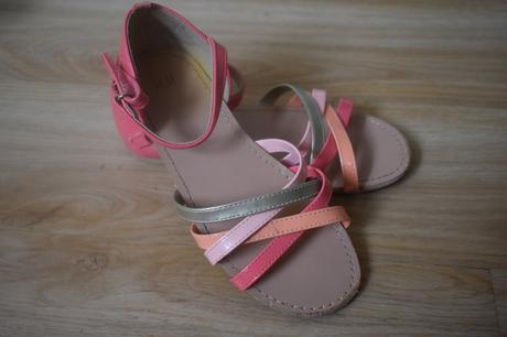 Letní sandálky hm s barevnými pruhy, 32/33, h&m,32