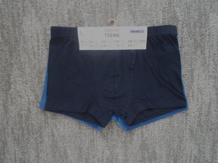 Modré trenky trenýrky boxerky - 3 kusy, pepco,140 / 146 / 152