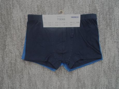 Modré trenky trenýrky boxerky - 3 kusy, pepco,140 / 146 / 152