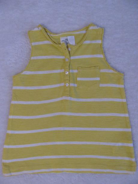 Žluté bavlněné letní tričko h&m, h&m,86