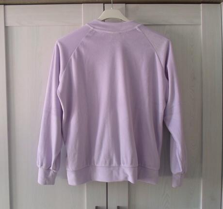 Fialová lila mikina mikinka semišová, 152