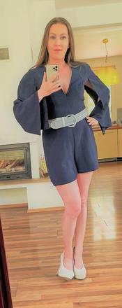 Overal s prostř.i rukávy, vel xl, menší cca m/l, miss selfridge,m