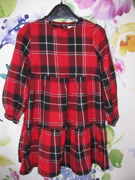 Flanelové červené kárované šaty, f&f,122