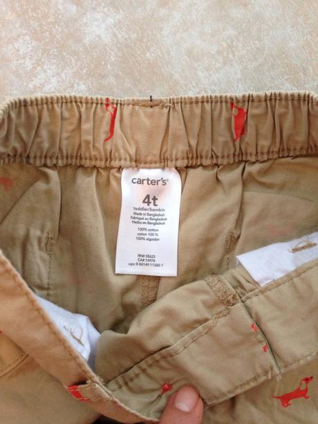 Šortky kraťasy carters vel. 4 roky unisex pejsek, carter's,104