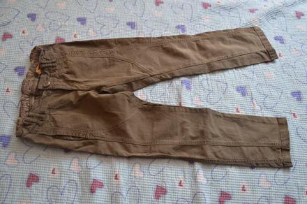 Khaki džíny skiny plátěné kalhoty jezdecký styl, 134