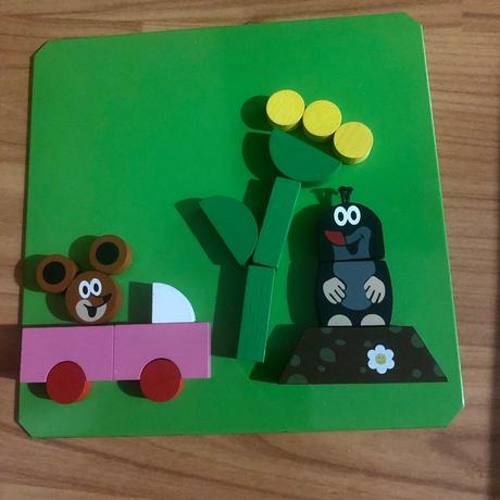 Magnetická skládačka krtek,