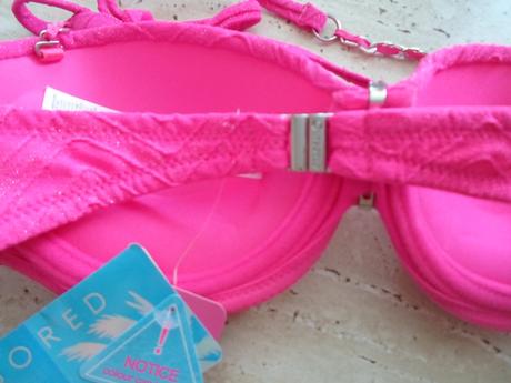 Růžové plavky plavková podprsenka 70a, new yorker,s / xs