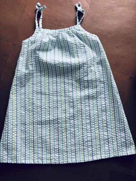 Ob/ šaty s proužky - v.4/5 let, nutmeg,110