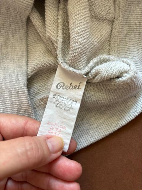 K3/ mikina šedá - v.2/3 roky, rebel,98