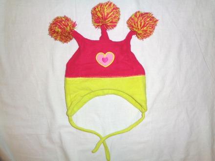 Krásná flízová bambulková čepička 50/52 cm, topolino,98