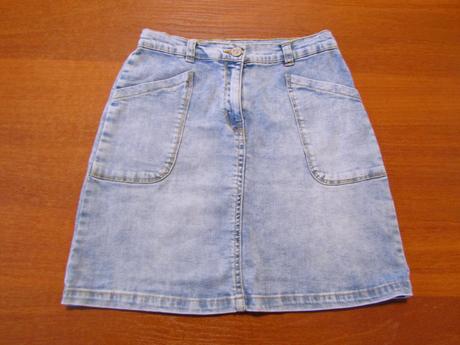Dívčí džínová sukýnka vel 146-152, nutmeg,152