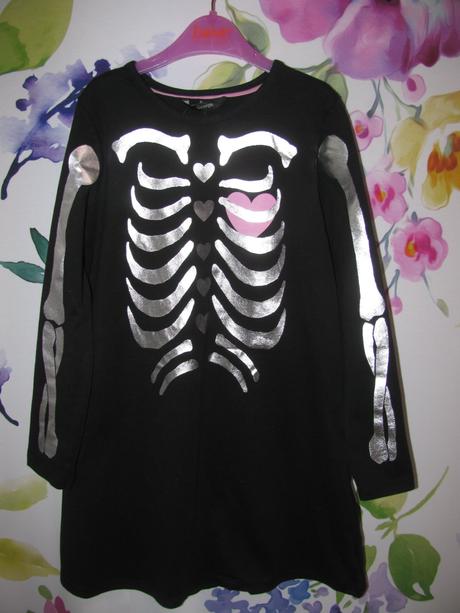 Karnevalový kostým-šaty kostlivka halloween, 