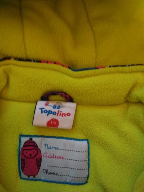 Zimní sovičková bunda, vel. 116, topolino,116