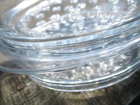 Skleněné parní nástavce s poklicí set 4ks, 