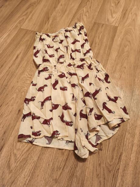 Kraťasový overal bez ramínek, h&m,164