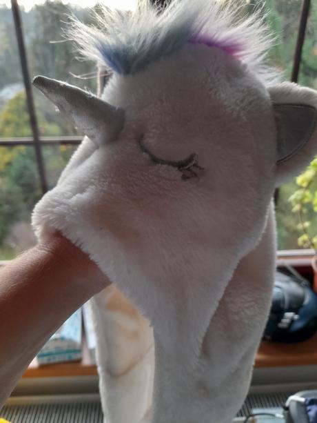 Čepice jednorožec flísová duhová, 128