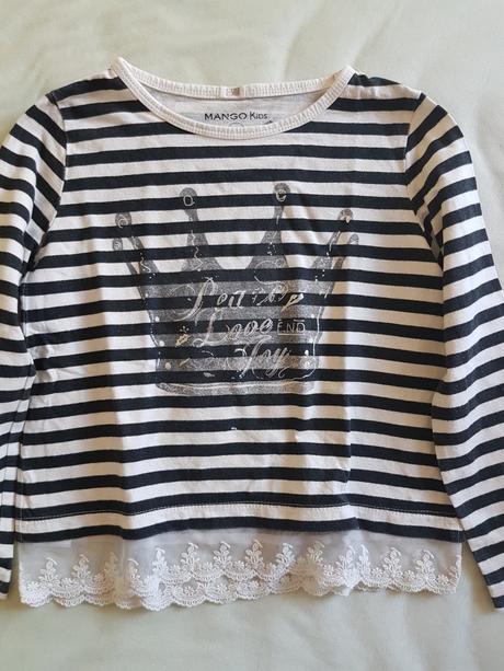Krásné triko s krajkou, mango,116