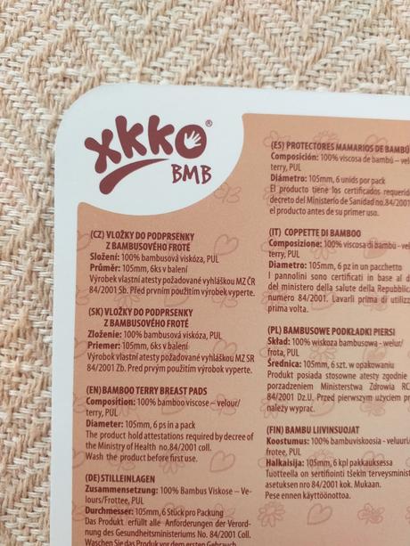 Vložky do podprsenky na kojení 4 ks xkko bmb, 