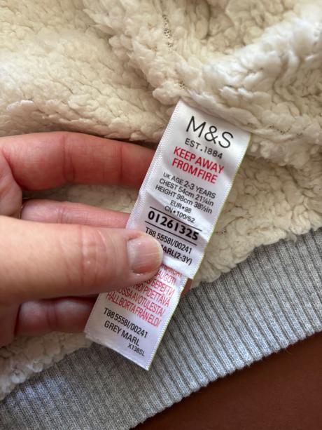 K1/ mikina zateplená - v.2/3 roky, marks & spencer,98