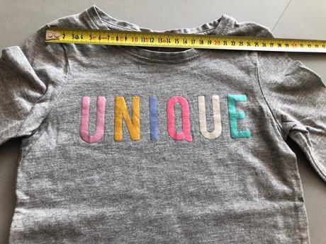 Šedé triko next unisex nápis unique vel.104cm,4rok, next,104