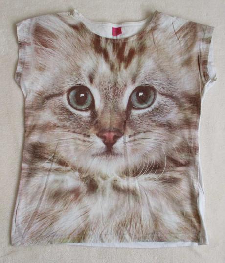 Dívčí trička s kočkami 158 164 set 3ks, 158