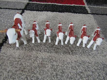 Figurky-zvířátka-kráva+telata -plastové 7 ks, 