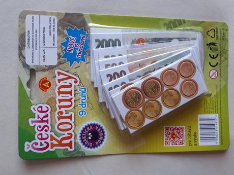 Dětská pokladna rappa a české peníze, 