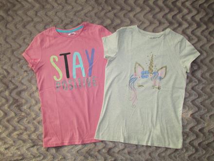 2x dívčí tričko, f&f,158