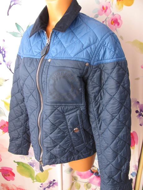 Přechodná prošívaná modrá bunda/unisex burberry, burberry,xs