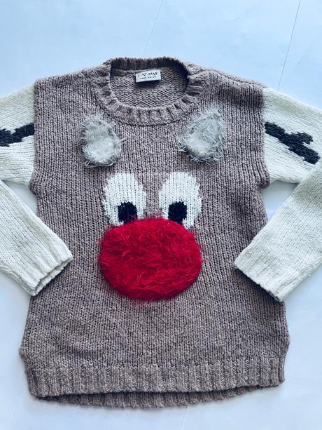 Svetr next - v.9 let sv.hnědý /krémový, 134