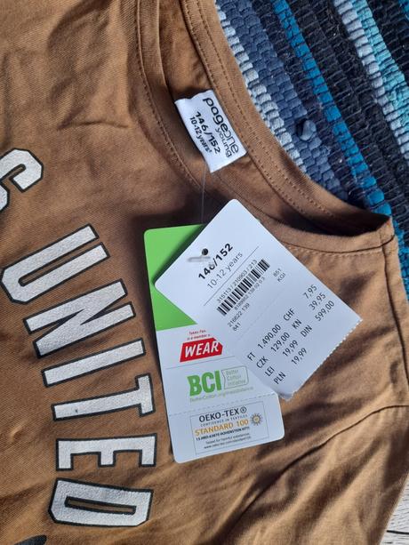 Tričko holčičí hnědé pageone nové nenošené, 146