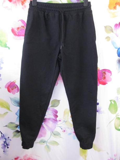 Černé bavlněné tepláky - unisex, decathlon,l
