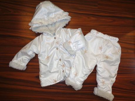 Luxusní bílozlatý hvězdičkový zimní komplet, 68