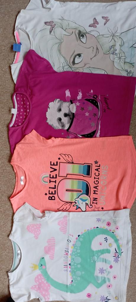 4x tričko zn."disney,girls, biocoton" vel."128", disney,128