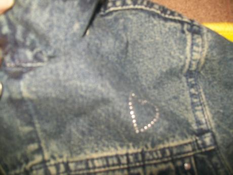 Riflová bunda s kožešinkou, benetton,116