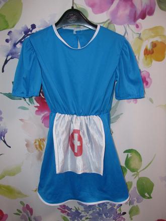 Karnevalové modré šaty -zdravotní sestřička, 