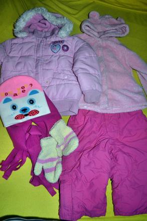Zimní set v.86.bunda,oteplovačky,rukavice.., 86–98