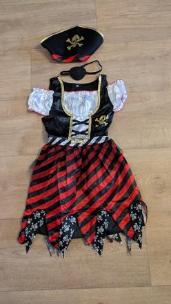 Ka150 karnevalový kostým pirátka vel. 7 -9 let, 