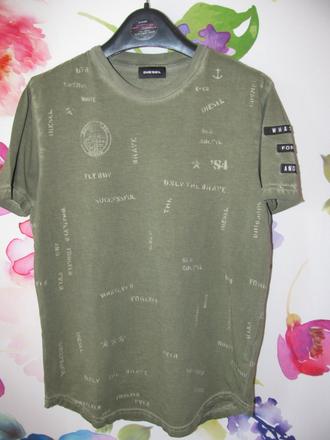 Dětské olivově zelené tričko / unisex, diesel,158