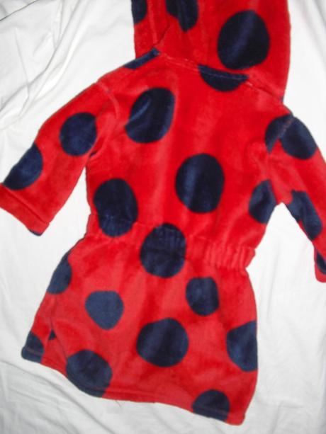 Luxusní červený flísový župan - tygřík, 92