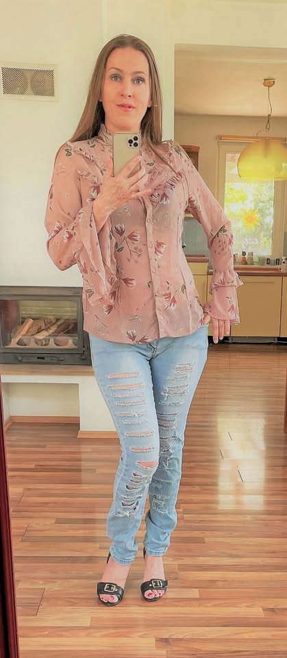 Nová volán květinová halenka, vel m, amisu, amisu,m